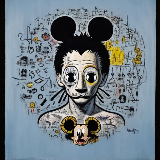 Mickey Mouse in Neo-Expressionist Style