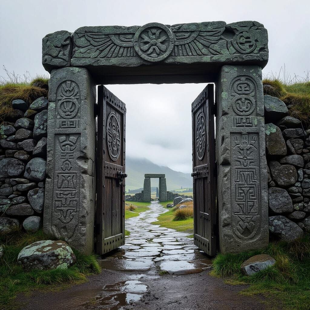 Ancient Viking Temple Entrance