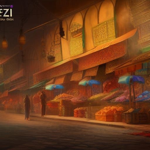 Middle Eastern Market Thief in Detailed Fantasy Art