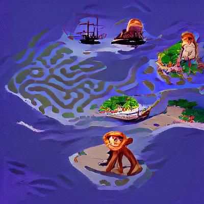 Stylized Monkey Island Scene