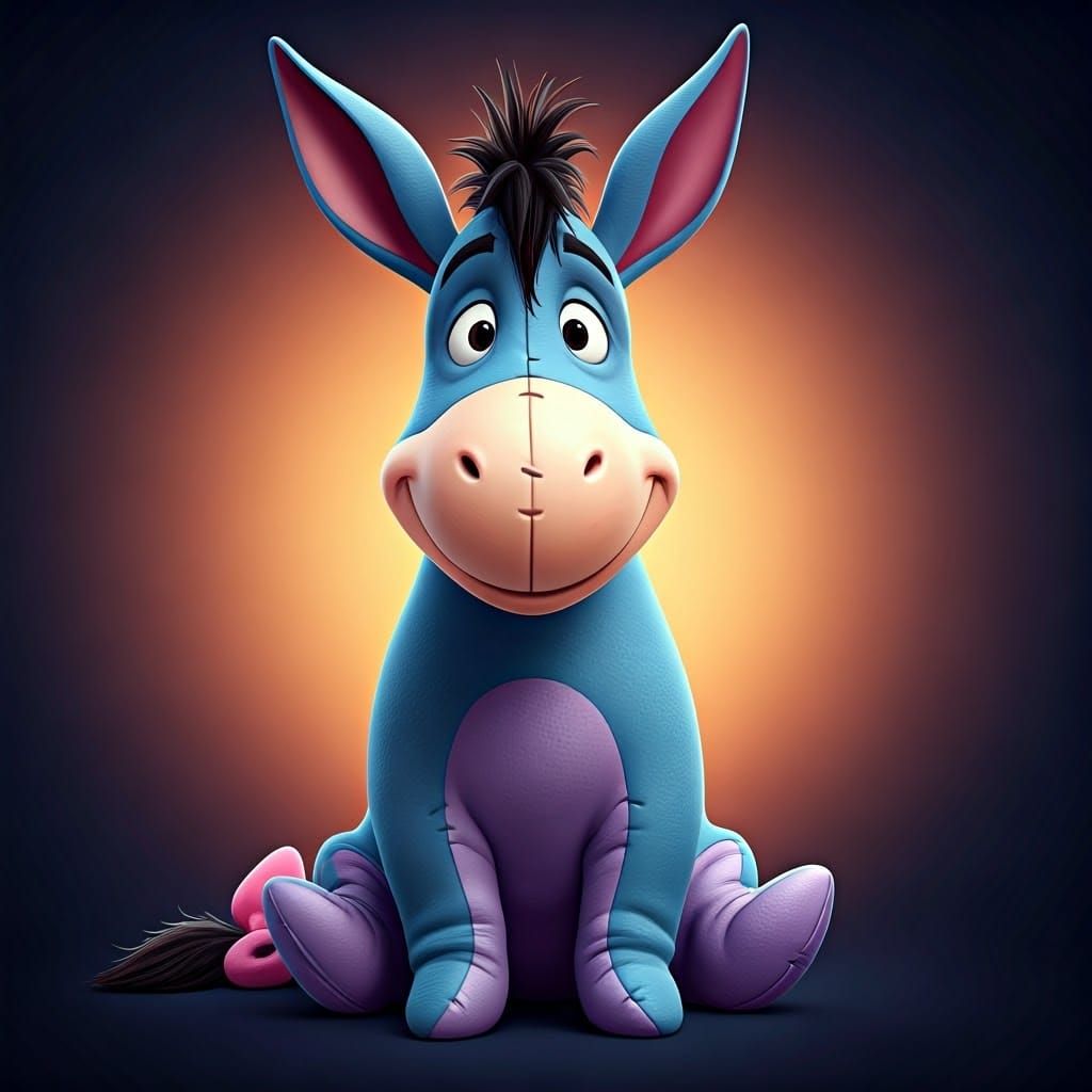 Vibrant White Donkey with a Bright Smile in a Dynamic Backgr...