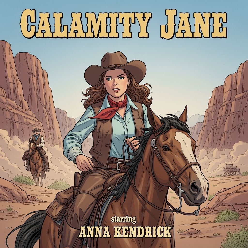 Calamity Jane Western Movie Poster Starring Anna Kendrick