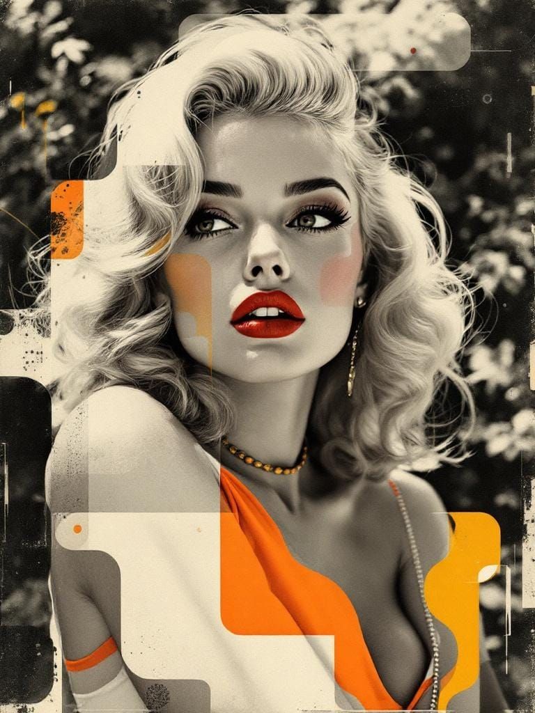 Photocopied Pin-Up: Fusion of Futurism and Xerox Art