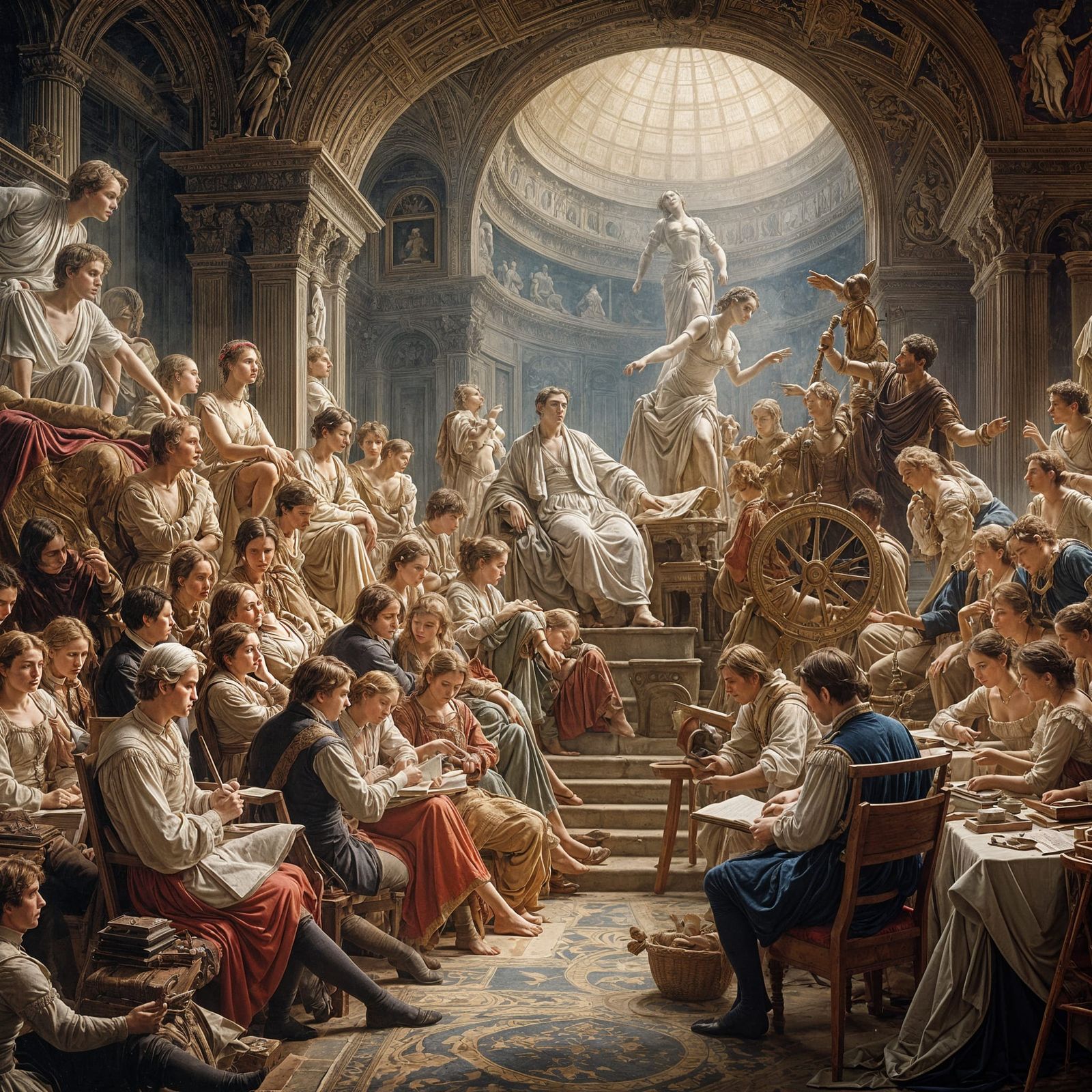 Academic art, academicism, or academism, is a style of paint...