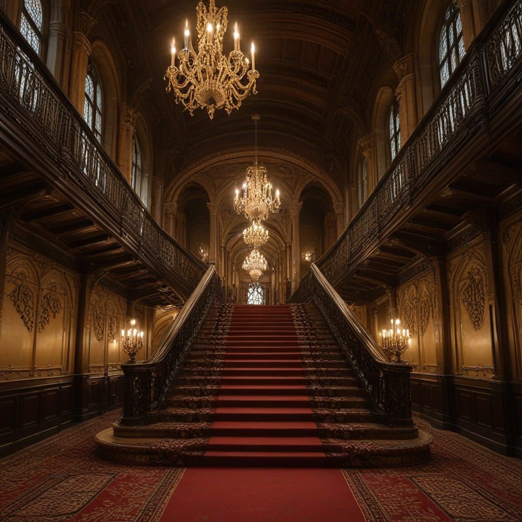 St. Pancras Hotel Grand Staircase in Gothic Style