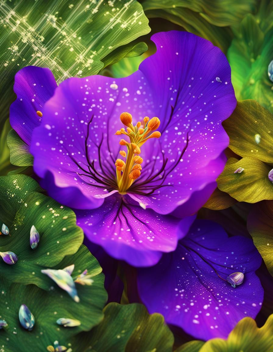 Purple Flowers: Epic Cinematic Digital Painting