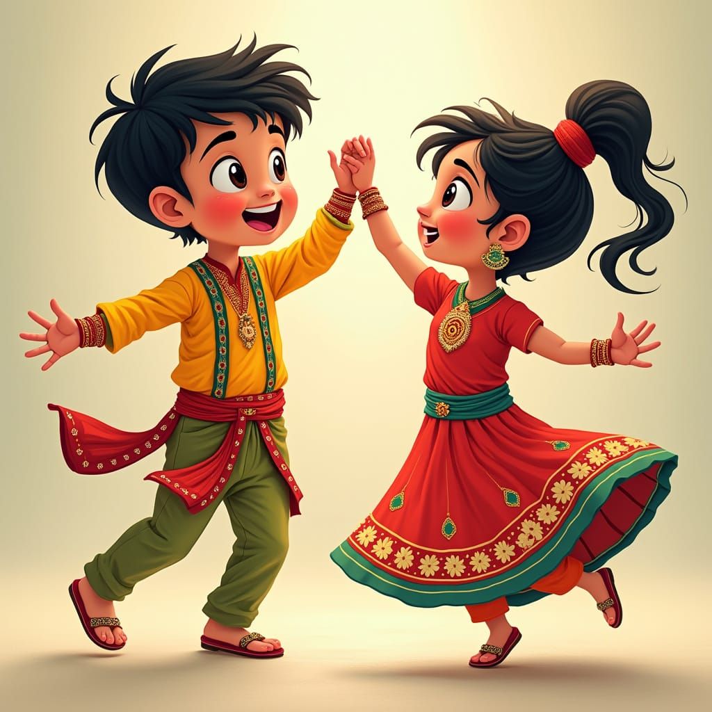 Nepali Boy and Girl Dance in Vibrant, Humorous Style