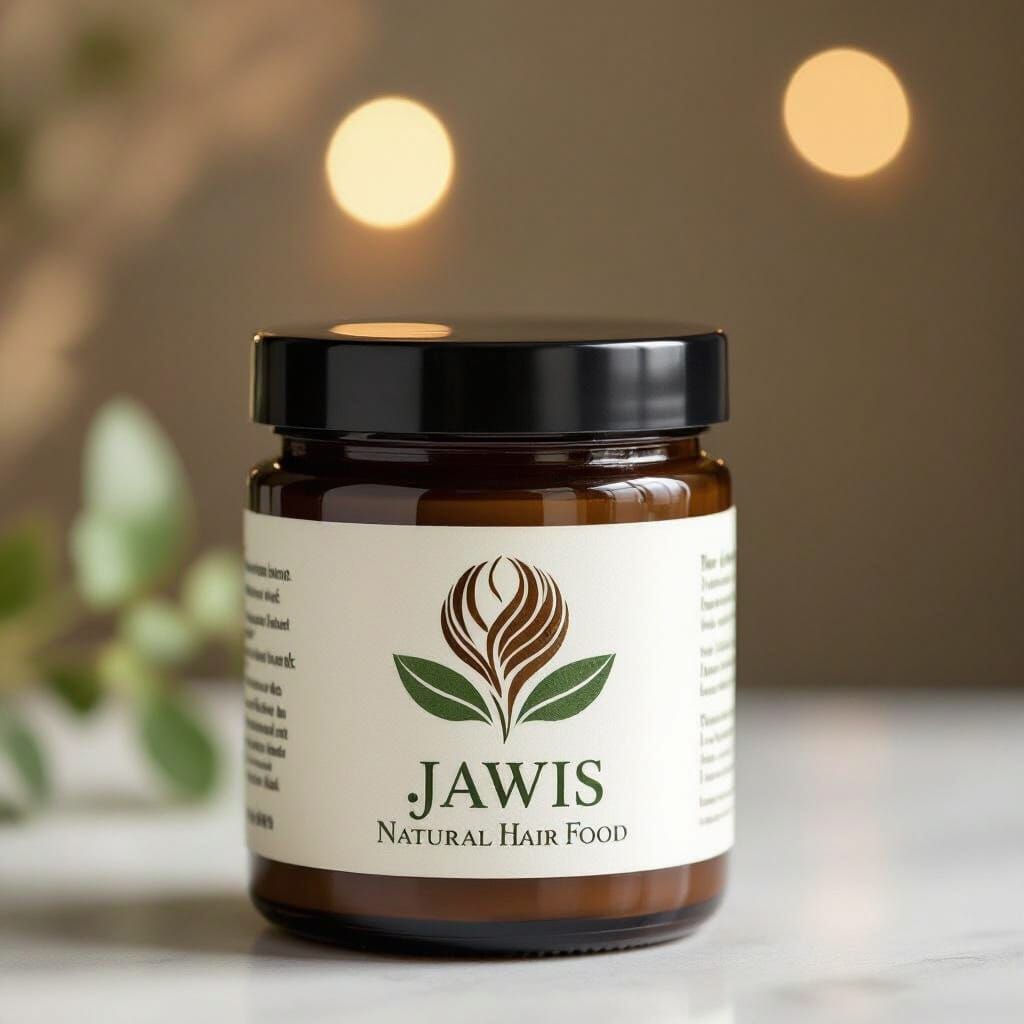 Jawis Natural Hair Food Flyer with Organic Logo