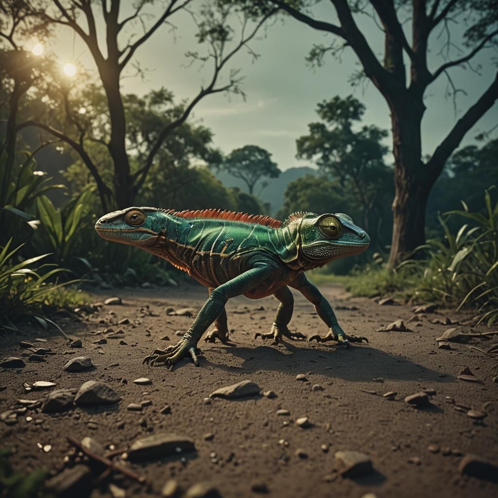 Cinematic Chameleon Flash: Film Still