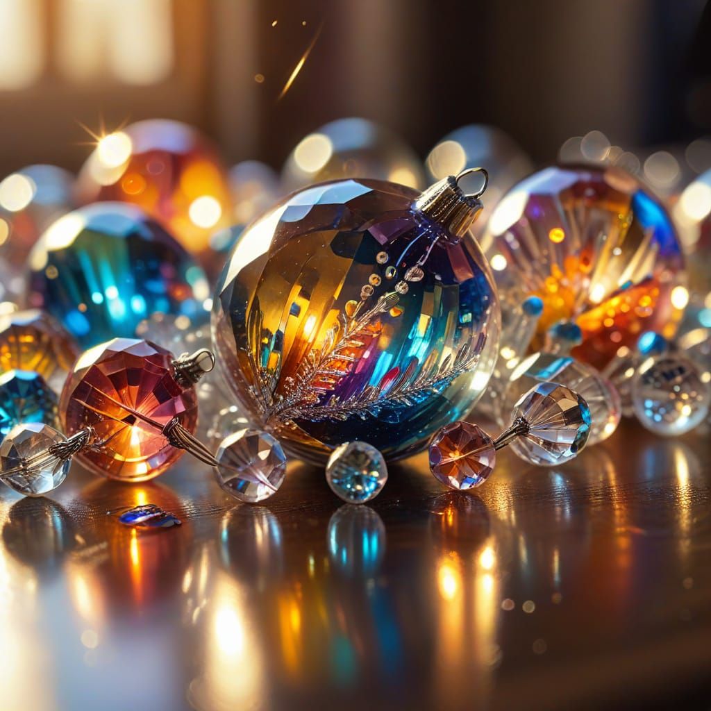 Crystal Art: Glass Objects in Oil Painting Style