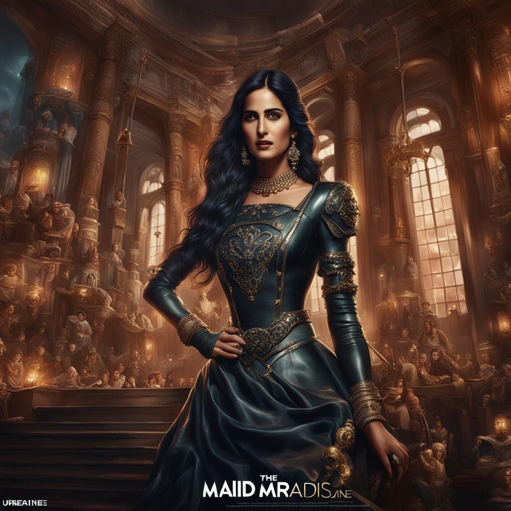 Magazine Cover: Goddess Attended by Maid, Digital Art