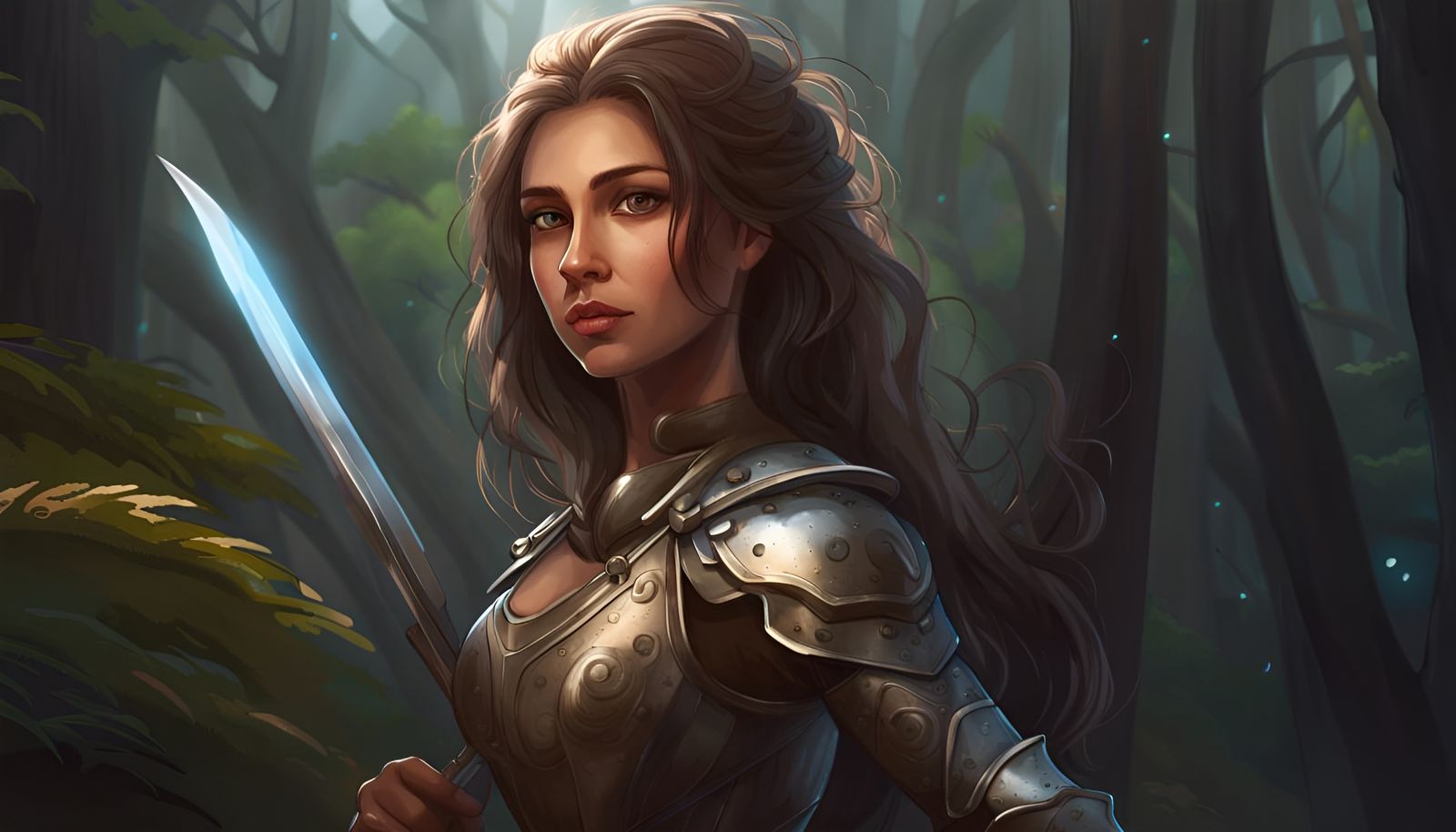 Fantasy Warrior Woman Portrait in Artgerm Style