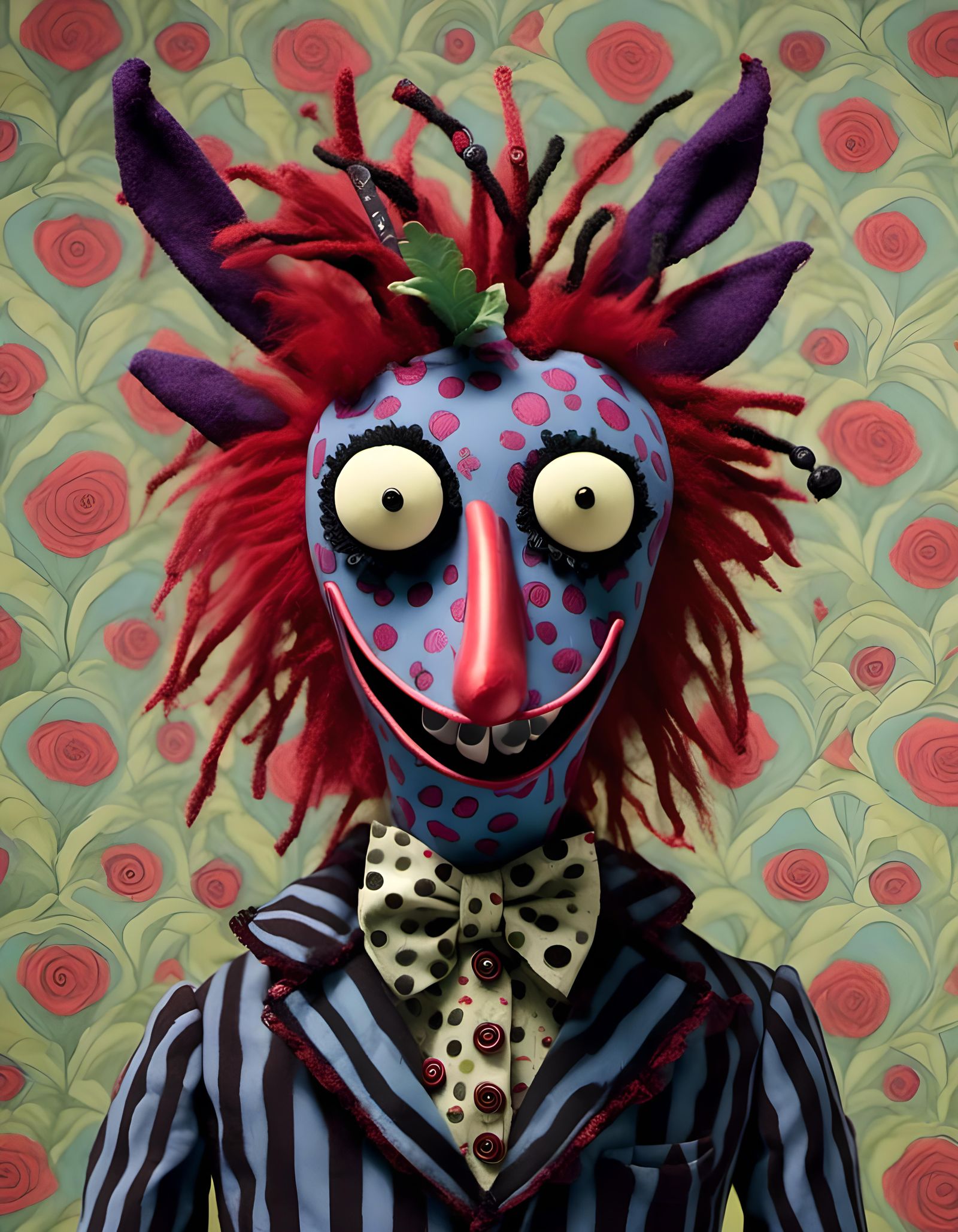 Creepy Sock Puppet in Dark Whimsy Style