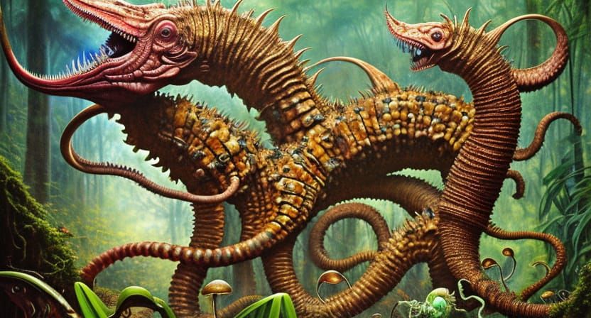 Blue Shroom Flytrap Kaiju in Jungle