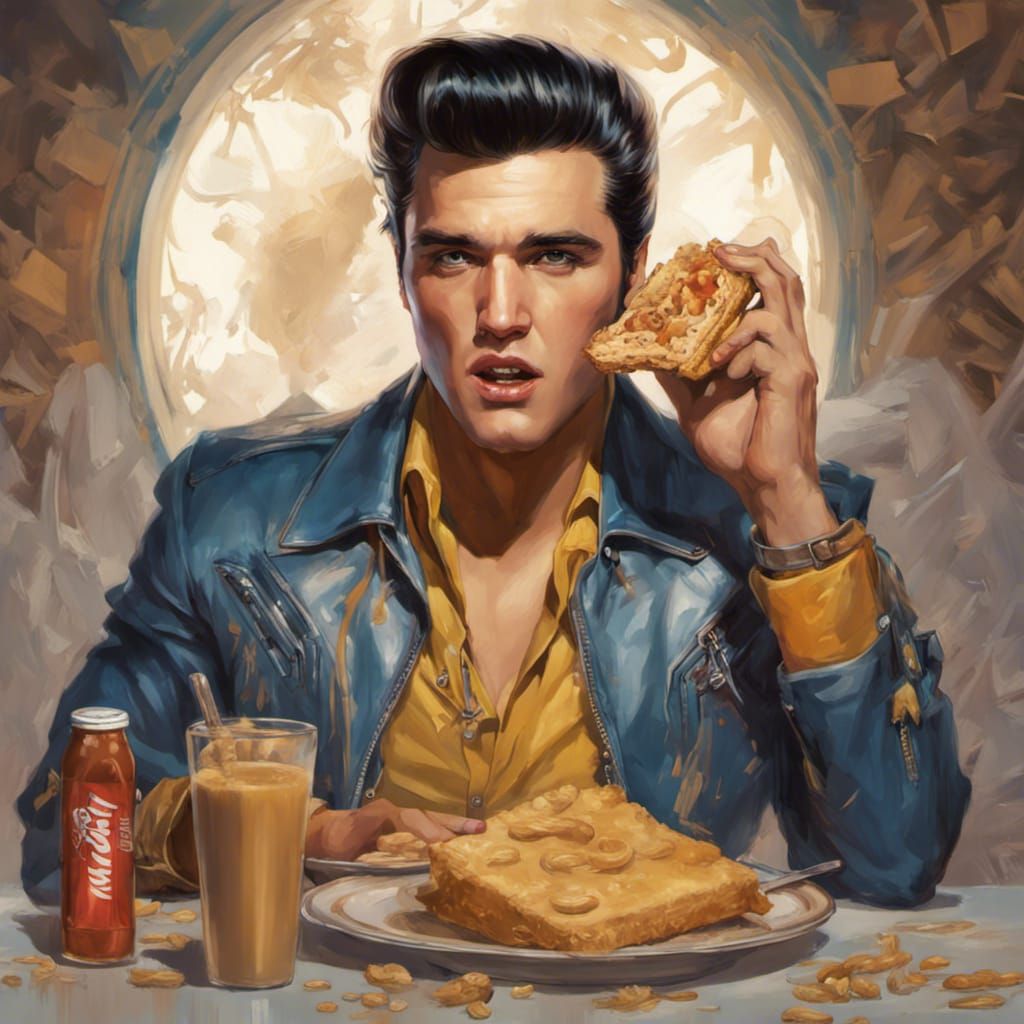 Hyperdetailed Portrait of Young Man Eating Sandwich
