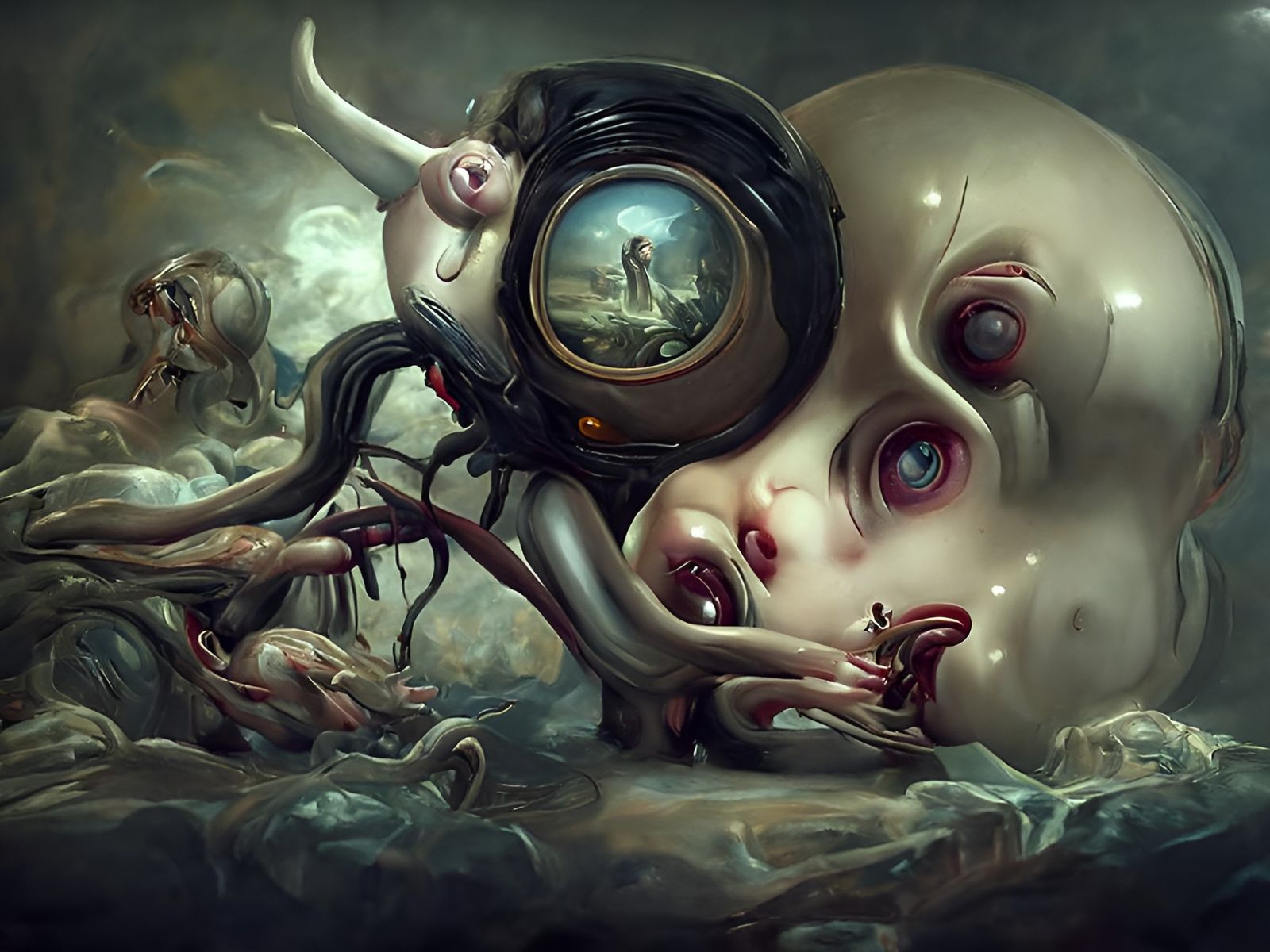 Horrifying Lucid Nightmare Art in Dark Surrealism