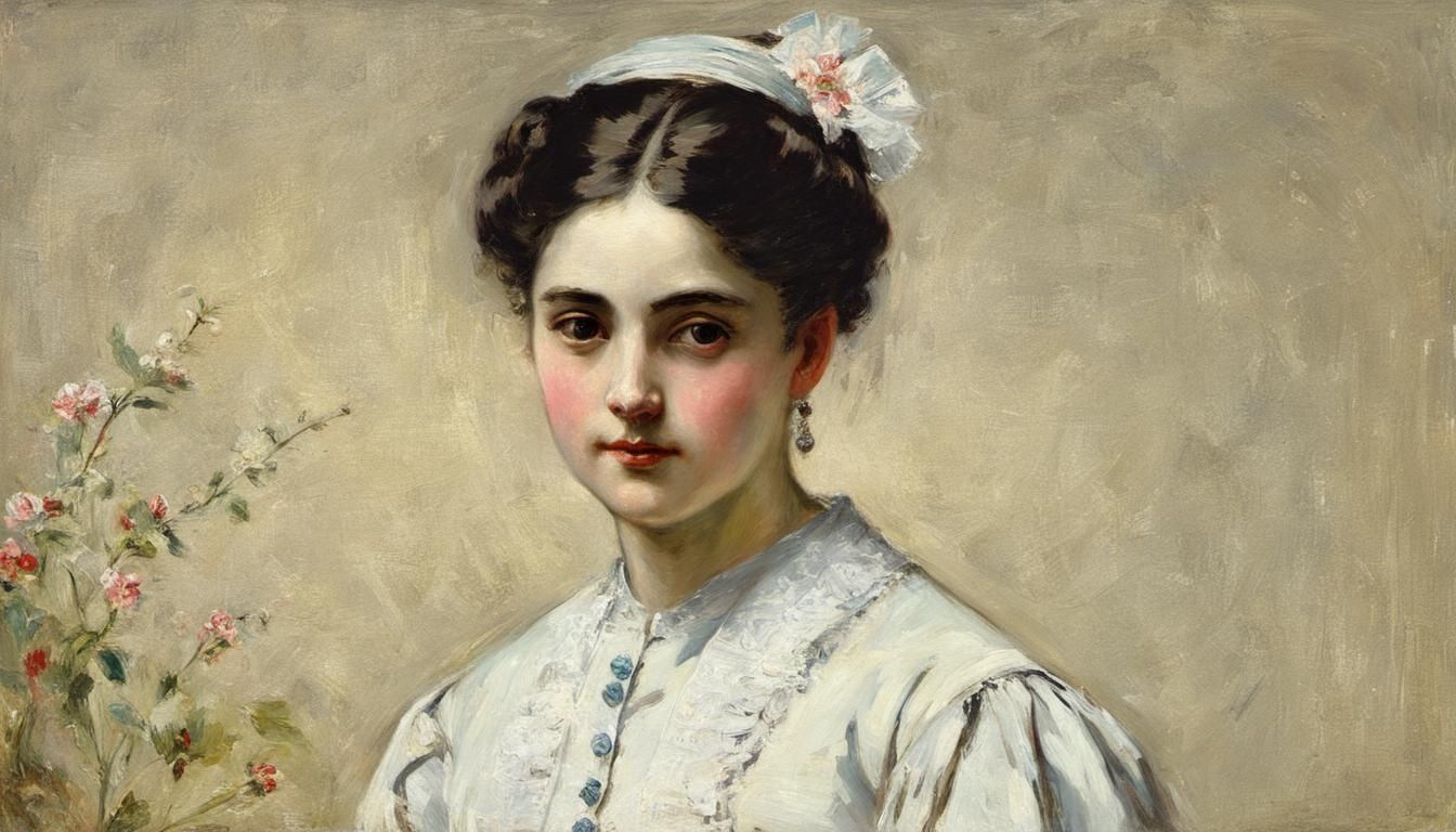 Aline Masson Portrait in an Oil Painting Style