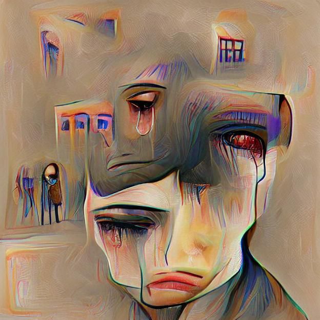 Sad Cartoon Character in 3D Animation