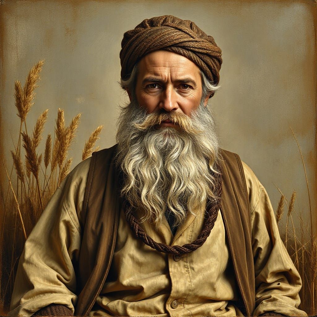 Peasant Farmer with Long Beard, Slauk Style