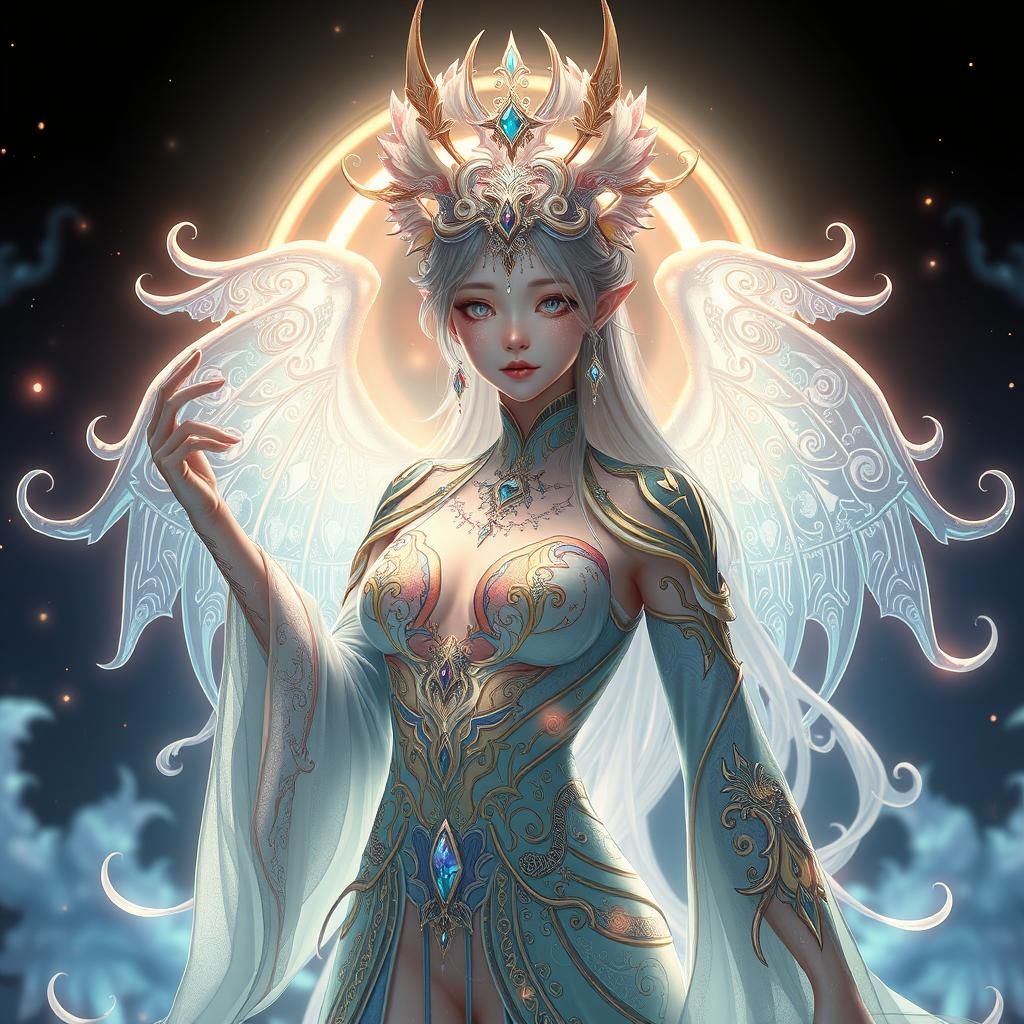 Celestial Being YALPIDUL in Dreamlike Realm: 3D Anime Art