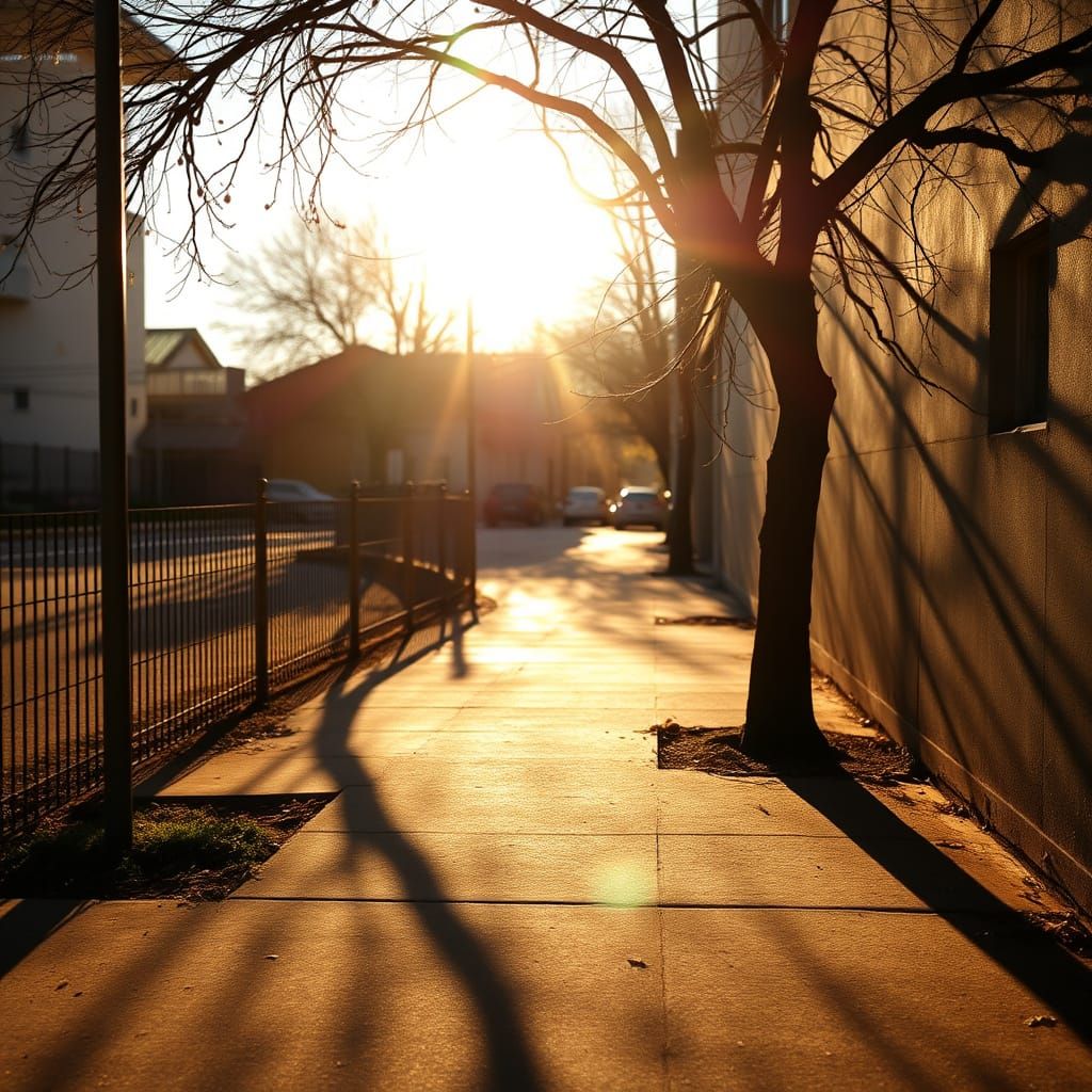 Warm Vintage Afternoon Scene with Soft Golden Light