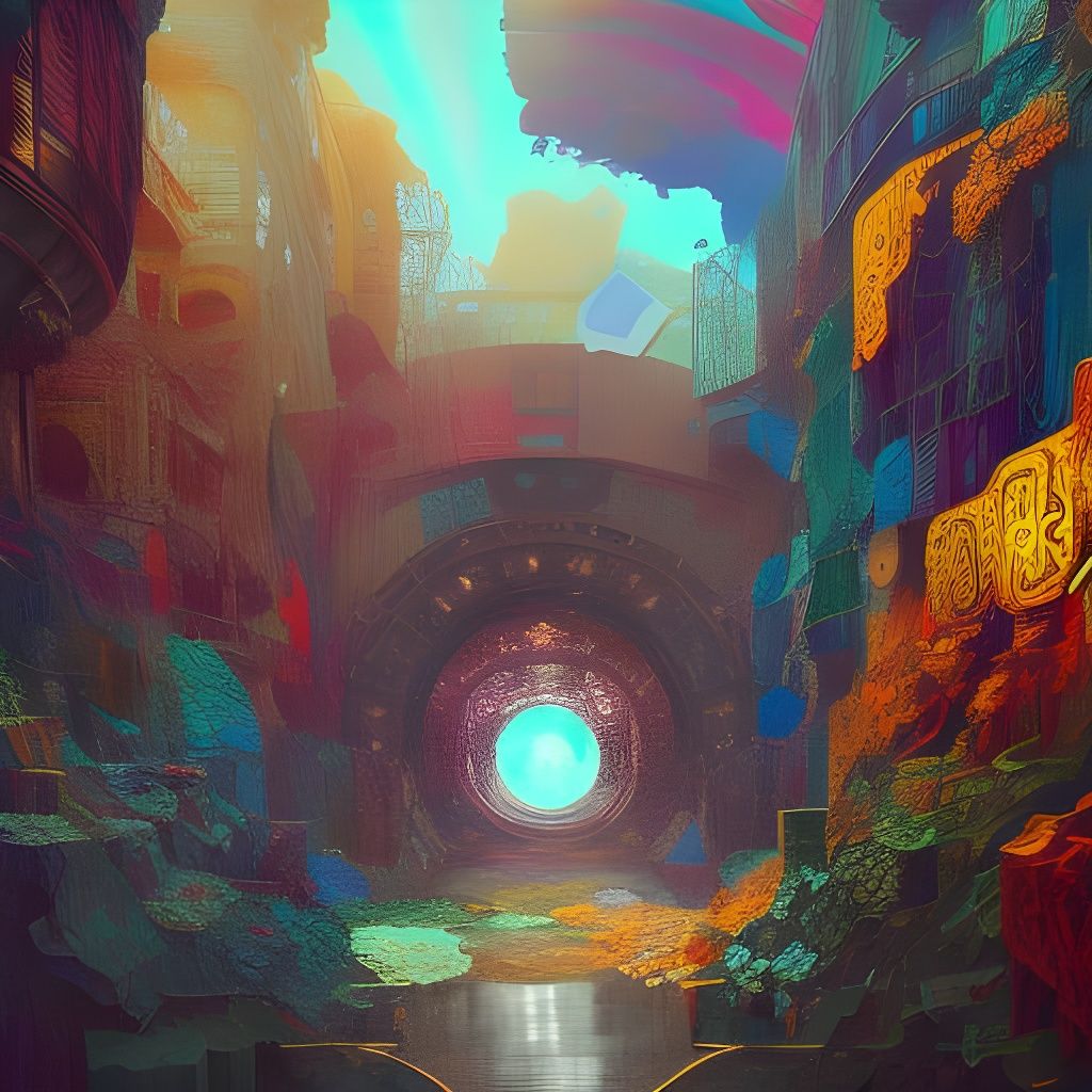 Obsidian Damascus Rainbow Garden: Hyperdetailed Cinematic Ar...