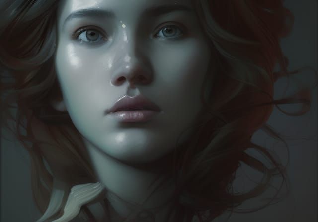 Hyperdetailed Portrait in Triadic Colors