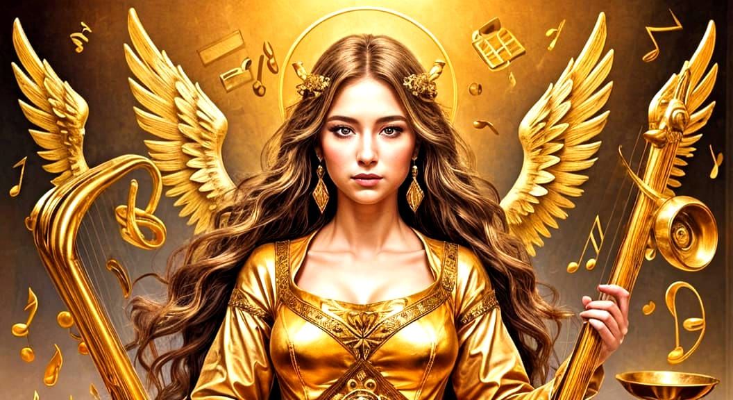 Golden Angel Serenade with Vibrant Harp