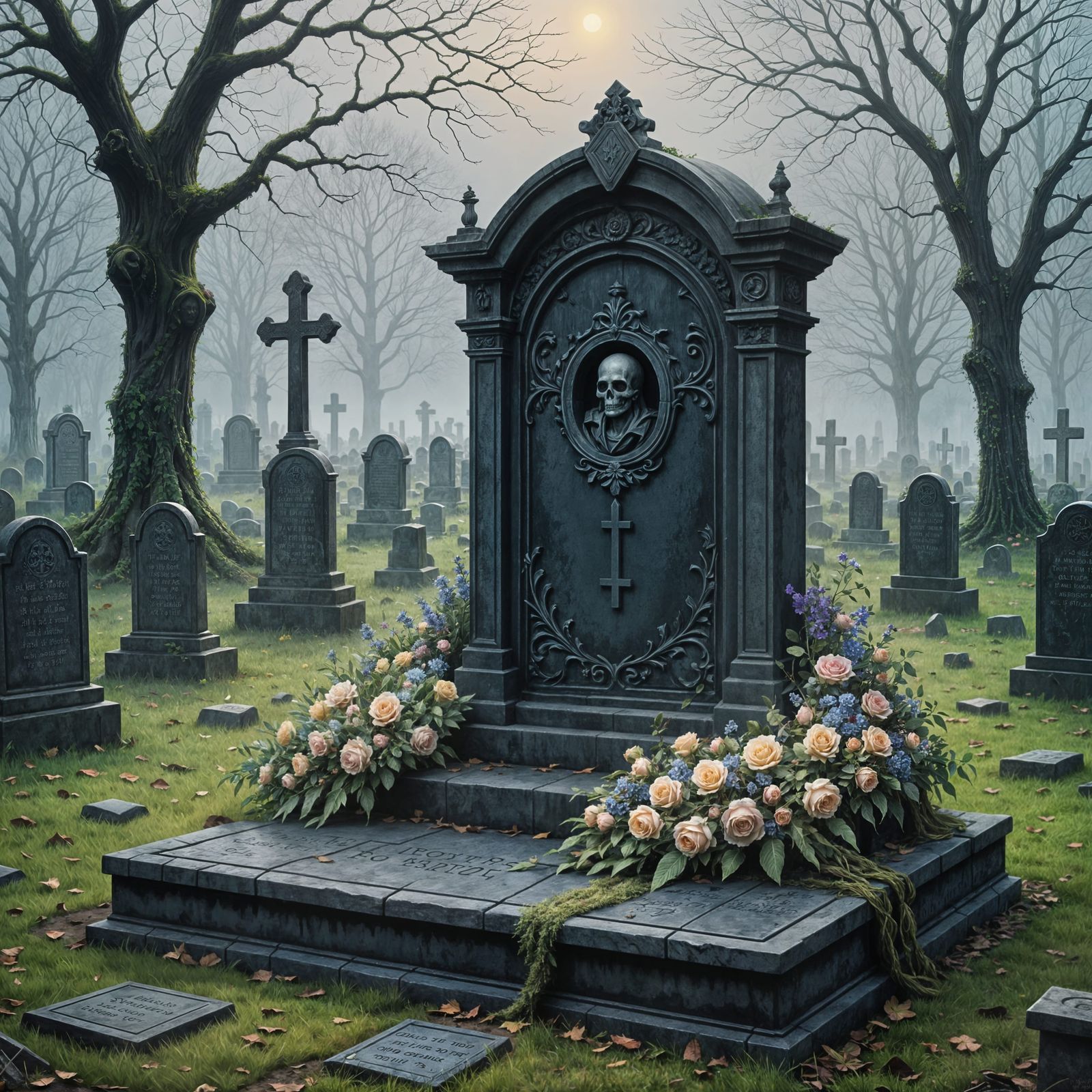 Whispers of the Forgotten Graveyard in Pastel Dark Fantasy