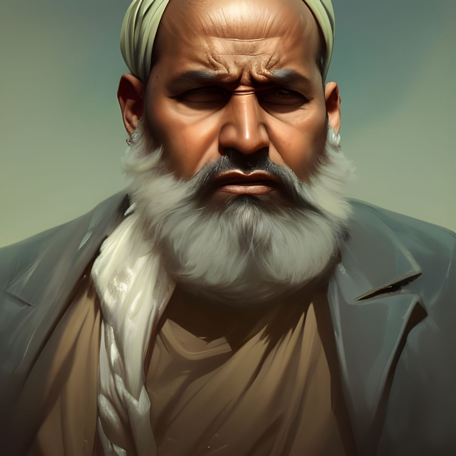 Detailed Portrait of an Angry Mullah in Unreal Engine