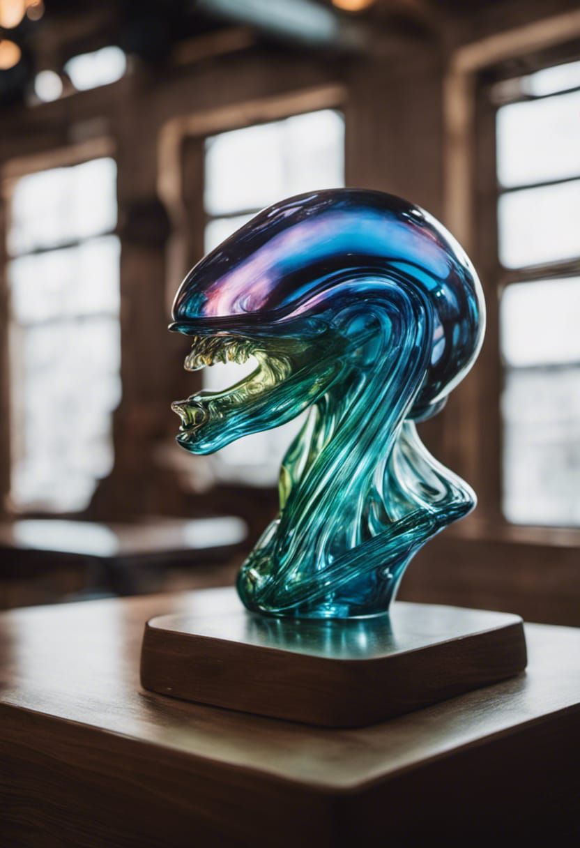 Blown Glass Alien Xenomorph 3.0