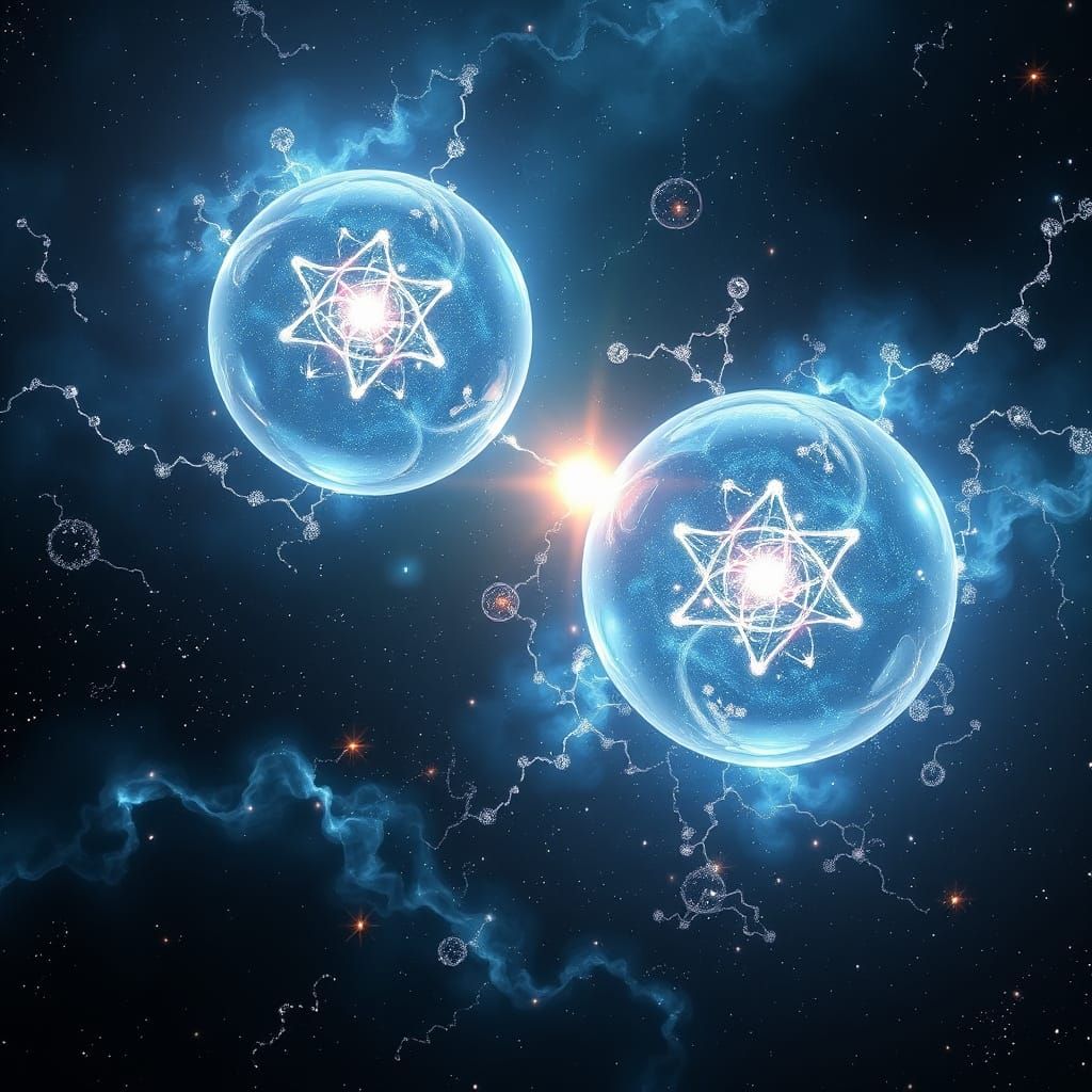 Spheres of Quantum Light in a Newborn Nebula