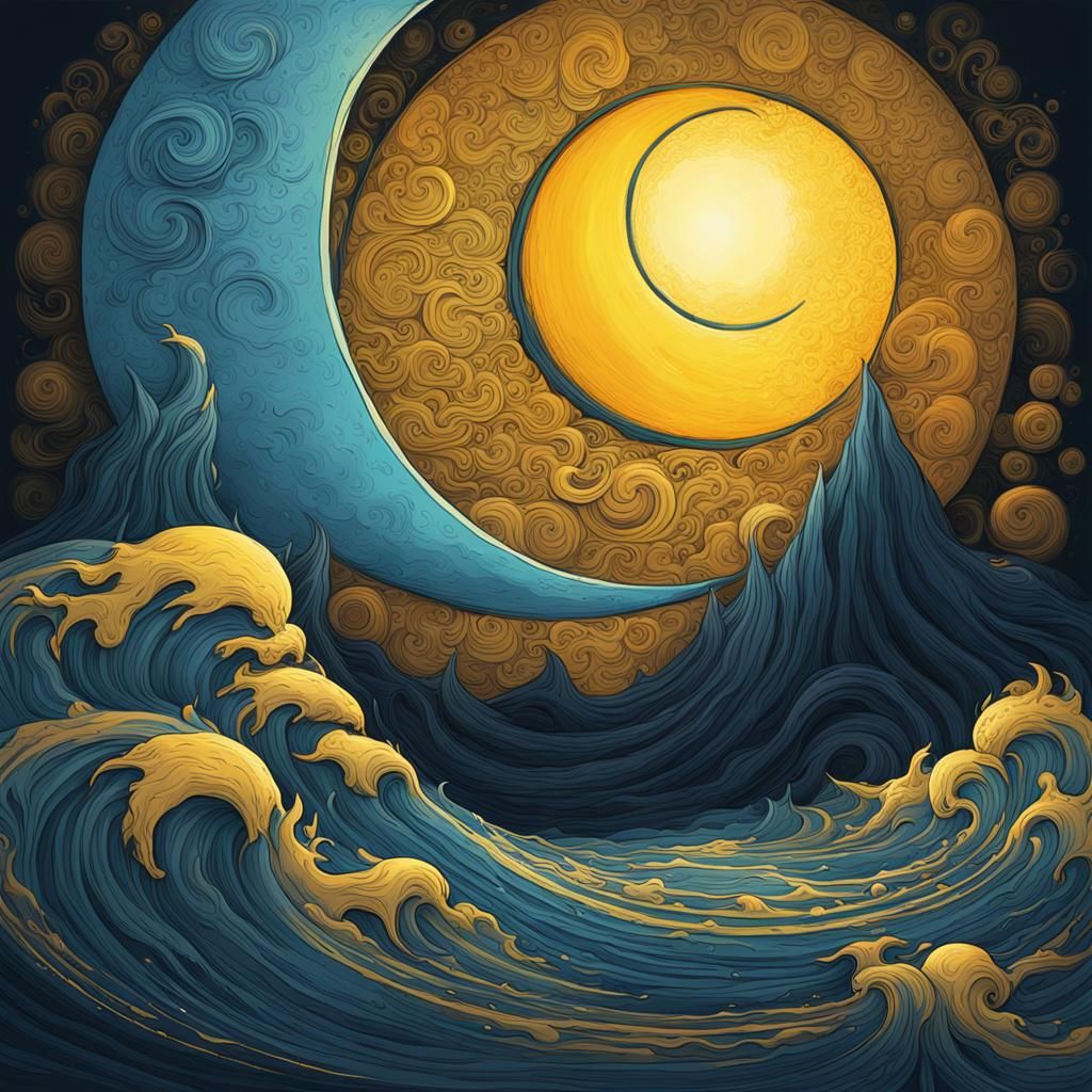 Sun and Moon Collision: Fantastical Concept Art