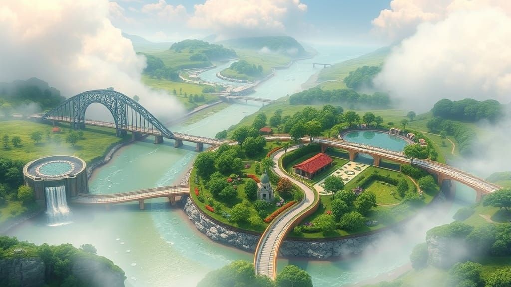 Ethereal Infinity Garden Landscape