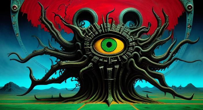 Surreal Cybernetic Eye in Dreamscape Style