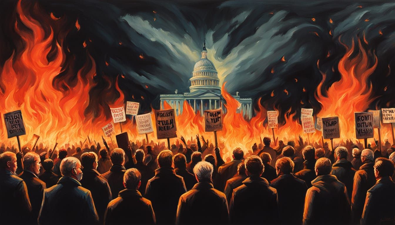 Protest Art: Surrealist Americans Confront Devil in Oil Pain...
