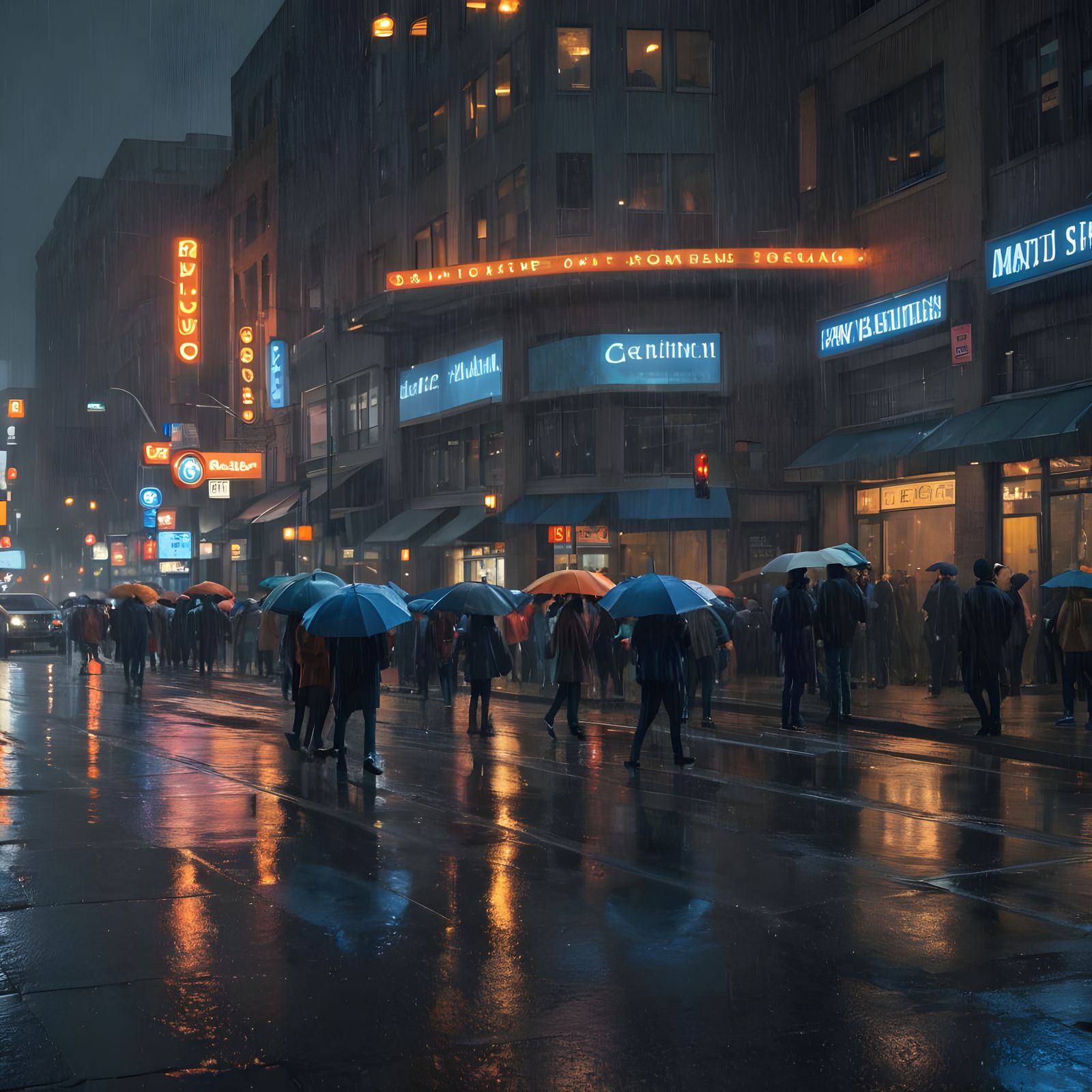 Rainy Concert Night in Seattle