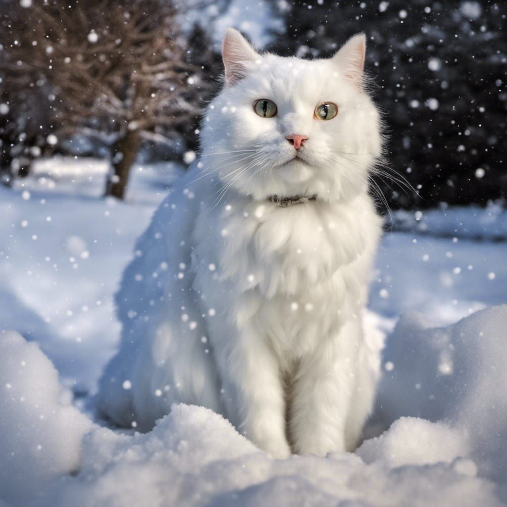 Snowpuff Waits for Nightfall