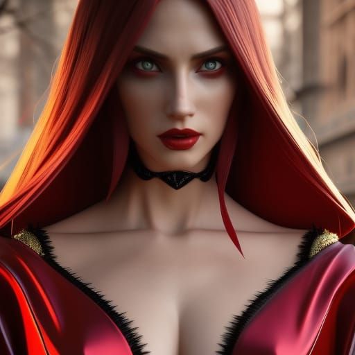 Vampire in Red with Dynamic Lighting