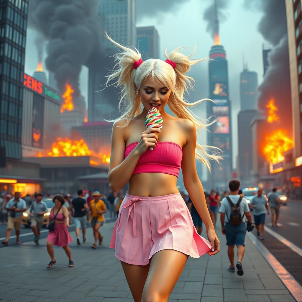 Bleach-Blond Bombshell Ignites Summer Chaos