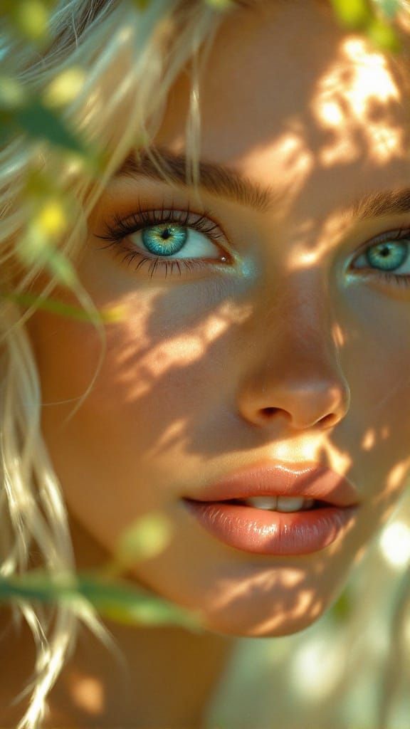 Radiant Woman in Golden Light