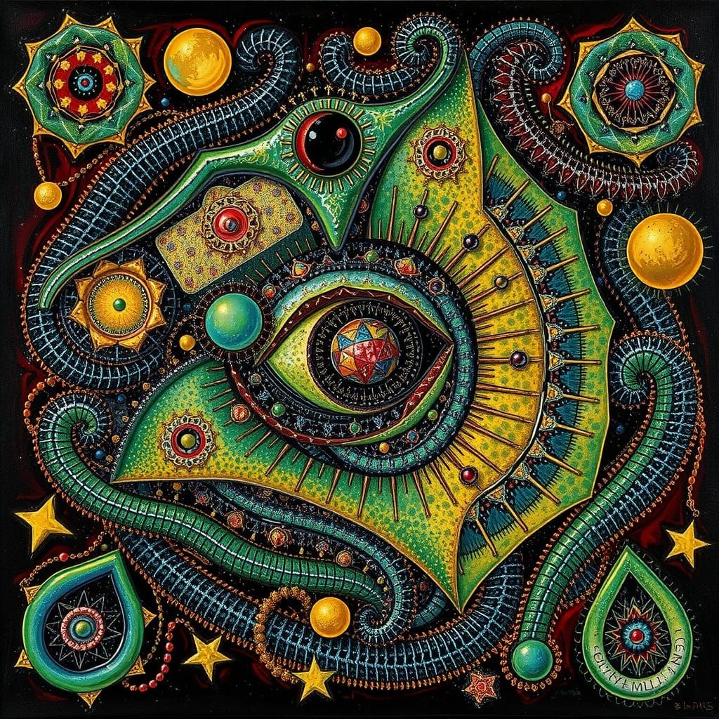 Surreal Fractal Masterpiece in Deep, Dark Colors