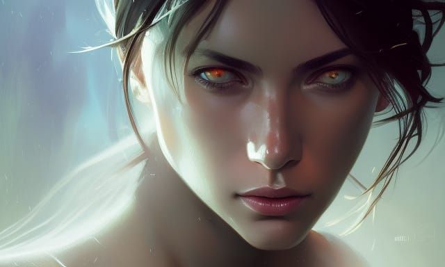 Hyperdetailed Portrait of Alluring Eyes with Dynamic Lightin...