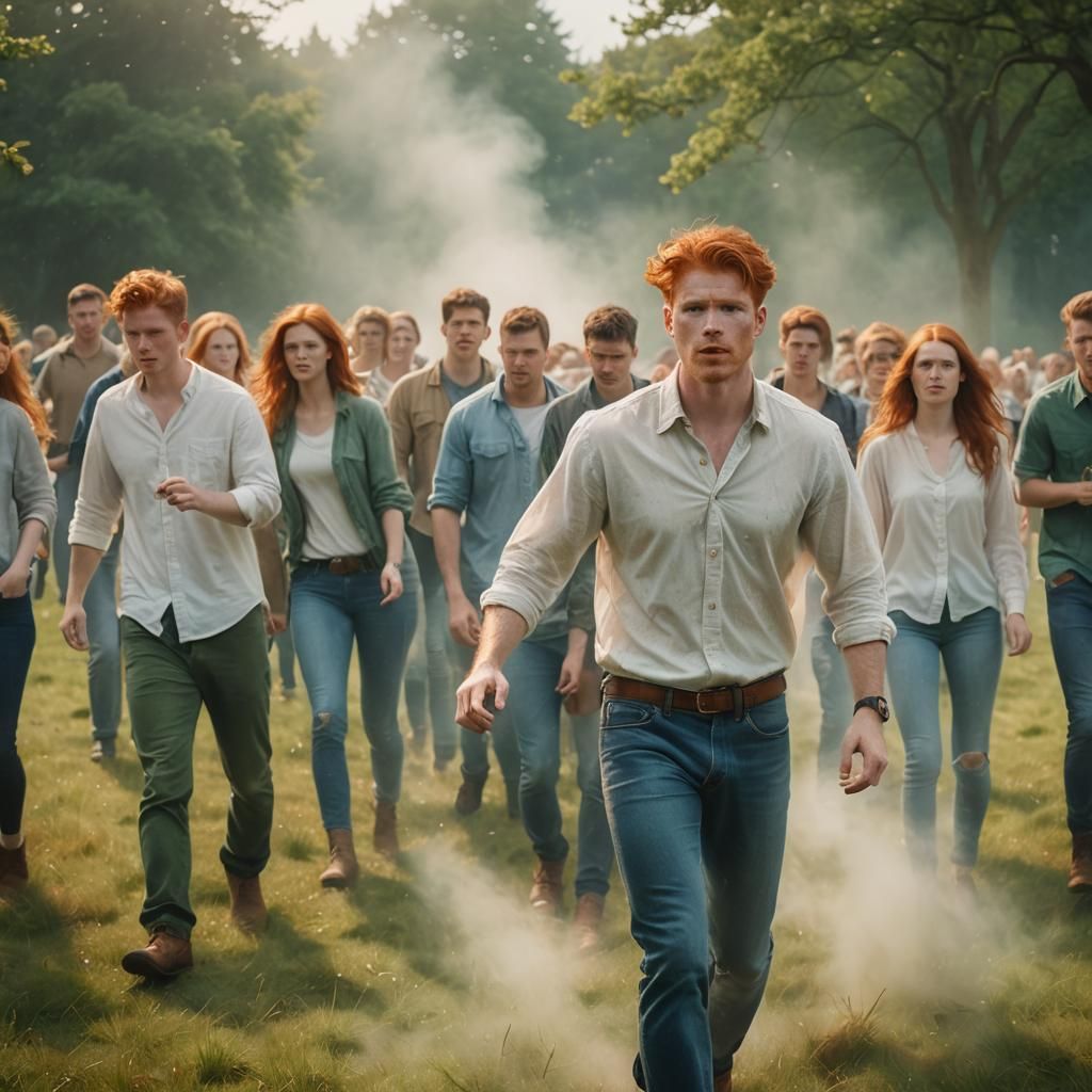 Redhead Man at Ireland Convention in Ethereal Mist