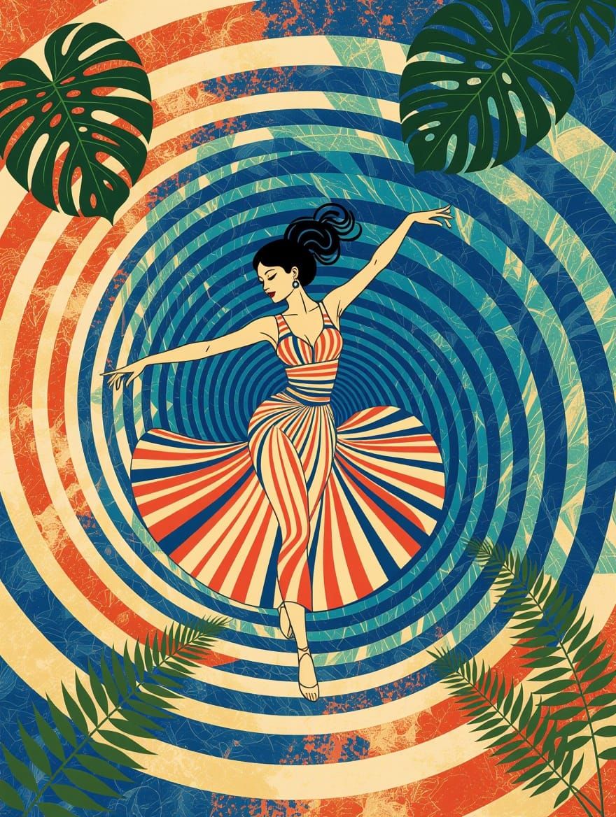 Whirlpool of Color and Music in Triadic Splendor