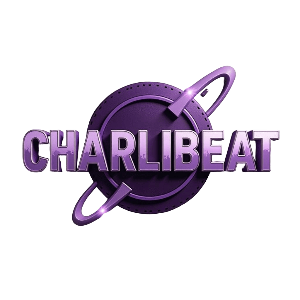 CHARLIBEAT Premium Logo in Hyperrealistic Metallic Style