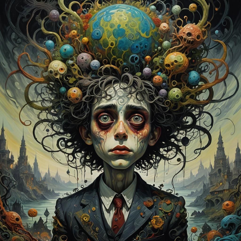 Psychedelic Surreal Boy, Volumetric Lighting