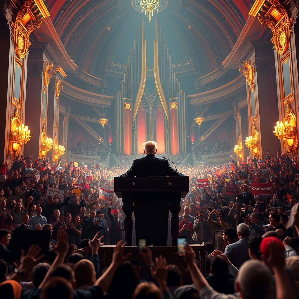 Visionary Leader Unites Enthusiastic Masses at Glittering Ra...