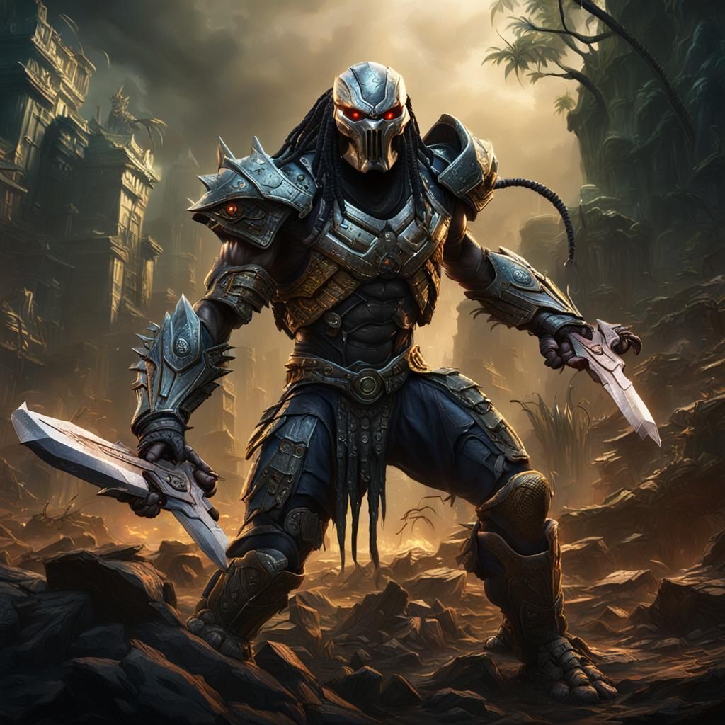 Mortal Combat vs Predator in Detailed Matte Painting