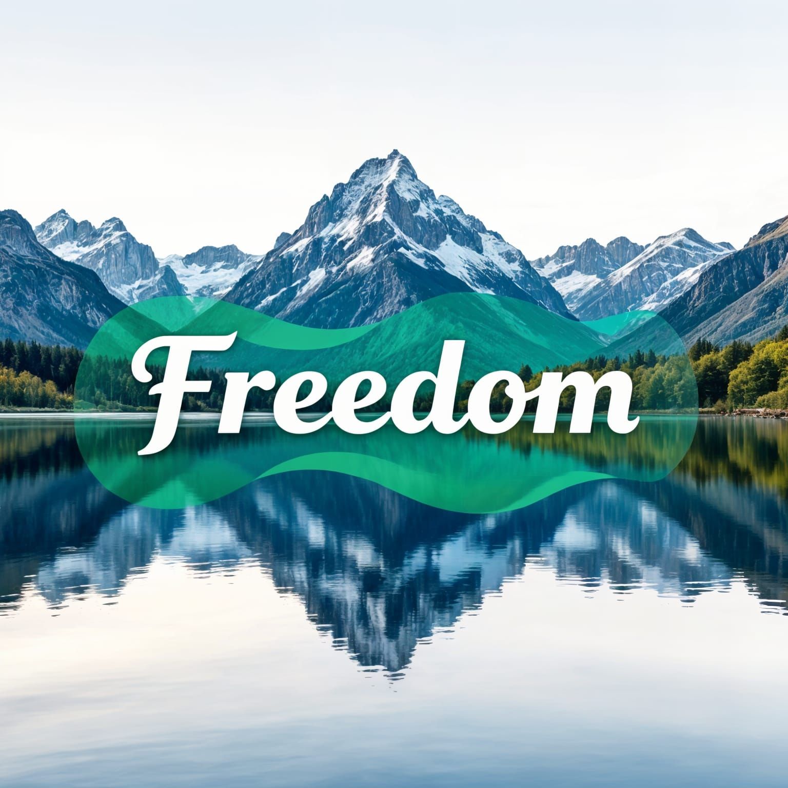 Green Gradient Background with Freedom Logo